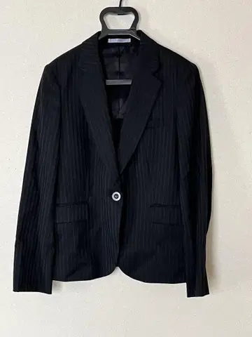 스트라이프 블랙 블레이저