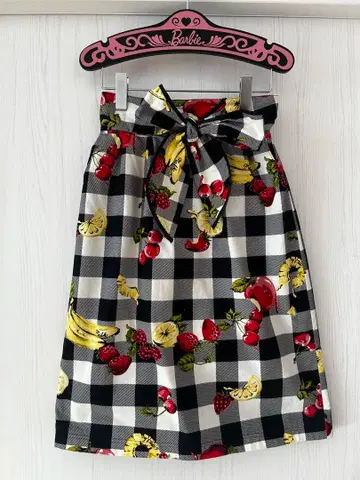 MILK 깅엄 후르츠 타이트 스커트