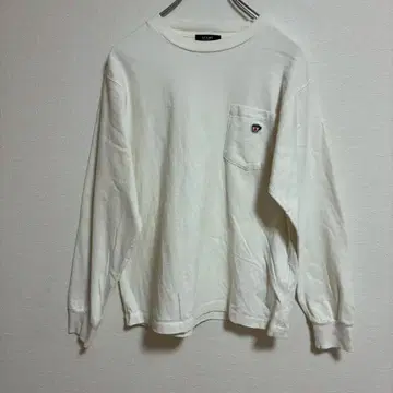 BEAMS HEART 빔즈하트 긴팔 티셔츠 롱 T 무지 화이트 M