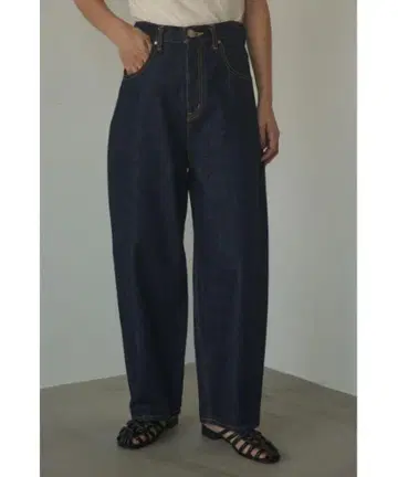 BLACK BY MOUSSY 하이웨스트 와이드 데님