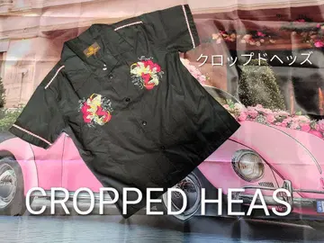 크롭 헤드 CROPPED HEADS 일본풍 패턴 자수 반팔 스카 셔츠