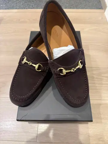 unitedarrows 스웨이드 로퍼 (25.0cm 다크 브라운)