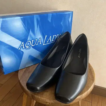 [ 새상품급 ] AQUALADY 천연 가죽 펌프스 23.5cm EEE