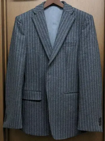 COMME CA MEN 그레이 스트라이프 테일러드 자켓 M 미사용 새상품