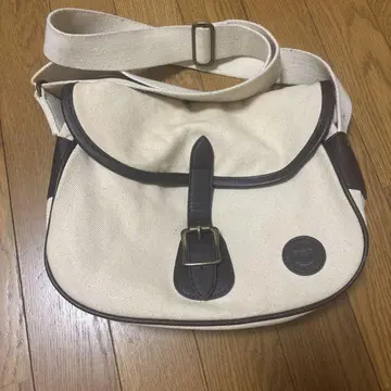 VAN 아이보리 브라운 숄더백