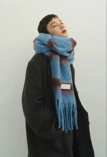 [ Knuth Marf ] border volume 머플러/blue