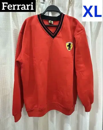 초레어 Ferrari V넥 트레이닝복 XL 빨간색
