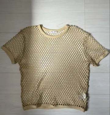 Cmmn Swdn Beige Fishnet T-shirt