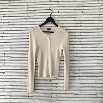 TOCCA 아이보리 리브 편직 가디건 XS
