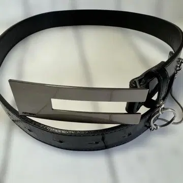 ARTISAN M 가죽 벨트 체인 버클 블랙 실버