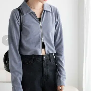 WEGO 여성용 더블 지퍼 카라 블라우스