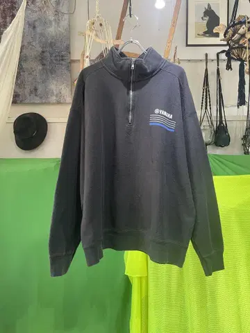 YAMAHA 하프 지퍼 긴팔 맨투맨 size.L