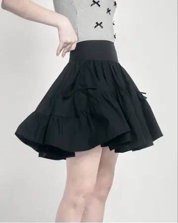 epine ribbon volume flare skirt