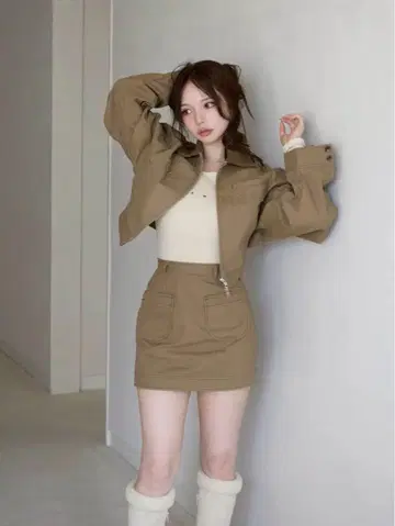 Harper twill jacket / mini skirt S