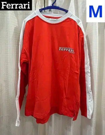레어 페라리 Ferrari 긴팔 티셔츠 M 사이즈 오렌지