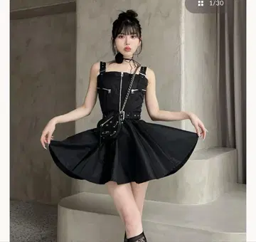[ Darich ] 나일론 점퍼 미니 원피스