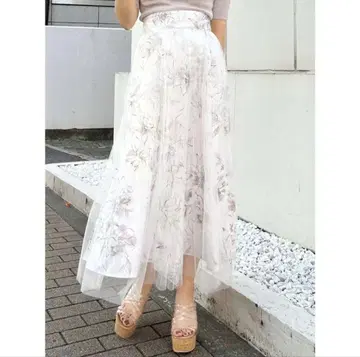꽃무늬 롱 스커트