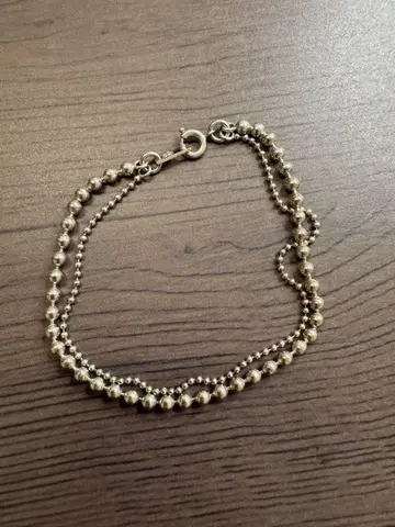 [ete] 925 실버 더블 스트랜드 팔찌