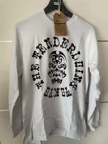 tenderloin TEE L/S BS 볼네오 스컬 롱 T 화이트