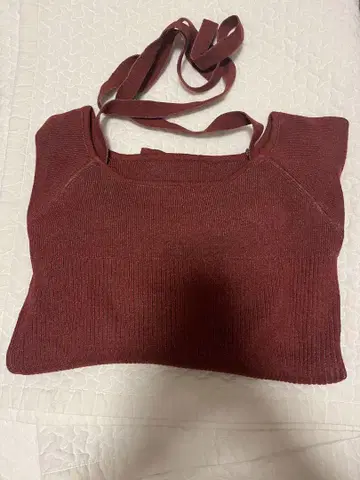 Kastane 보타이 배색 리브 니트
