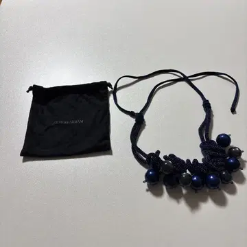 Giorgio Armani 목걸이 네이비 비즈
