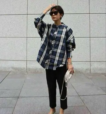 machatt 마차트 체크 셔츠 블루