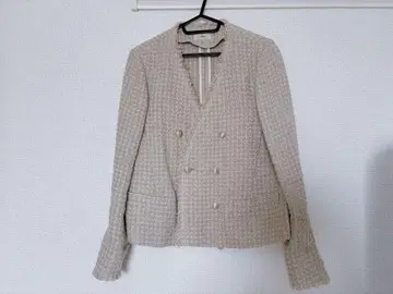 IENA 노카라 더블 브레스트 자켓 노카라