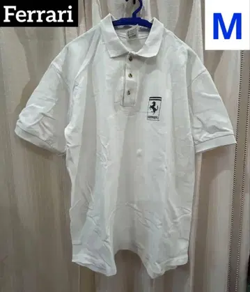 레어 Ferrari 피케 셔츠 M 사이즈 화이트