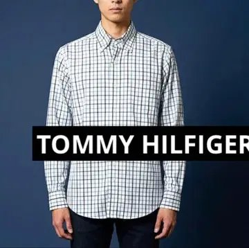 TommyHilfiger L 체크 타탄 체크 긴팔 셔츠