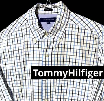 TommyHilfiger L 체크 타탄 체크 긴팔 셔츠