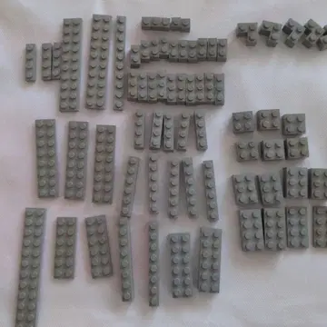 LEGO 올드 그레이 기본 블록 부품 세트