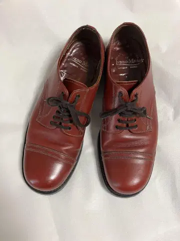 Silvano Mazza 가죽 빨간색 레이스업 슈즈