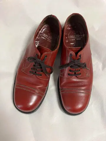 Silvano Mazza 가죽 빨간색 레이스업 슈즈