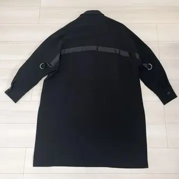 CYAN TOKYO 시안 도쿄 백 테이프 셔츠 코트 블랙 블랙