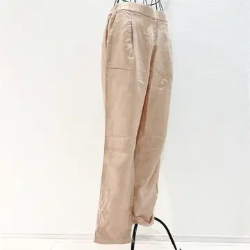 프레임워크 팬츠 L 오렌지 백 밴딩 린넨 혼방 내추럴 루즈핏