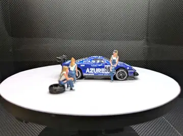 1/64 미니카 & 1/64 여성 정비사(3명) 디오라마