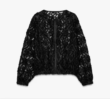 ZARA 엠보싱 플라워 자켓