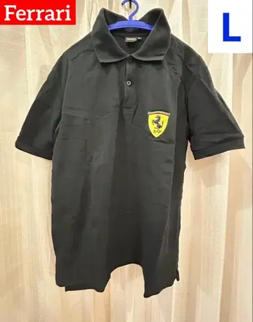 레어 페라리 Ferrari 블랙 피케 셔츠 L