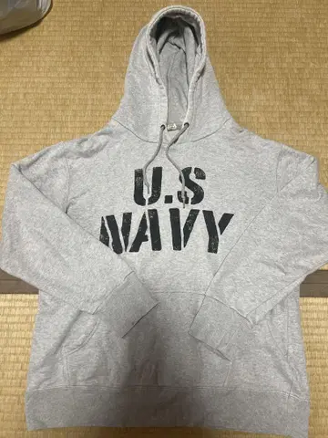 구제 의류 U.S. NAVY 후드 부착 후드티 그레이