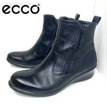 ecco 에코 숏부츠 사이드 지퍼 가죽 블랙 39