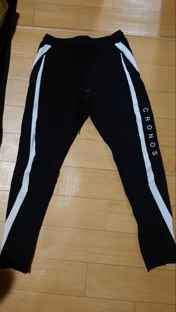 CRONOS 블랙 조거 팬츠