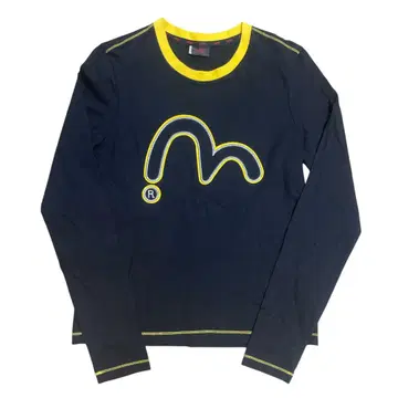 y2k 00s evisu 에비수 롱T 카모메 블랙 M 사이즈