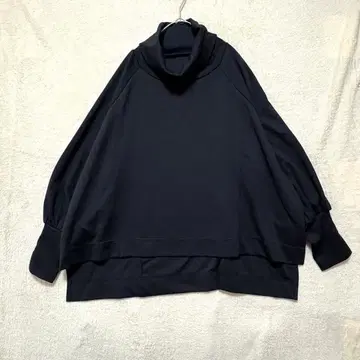 YOKO MORIMOTO 터틀넥 돌먼 슬리브 블랙 오버 사이즈