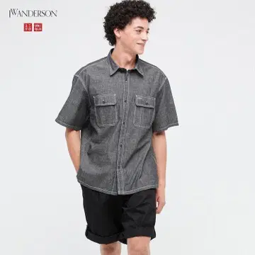 UNIQLO JW 앤더슨 샴브레이 오버 사이즈 워크 셔츠 새상품