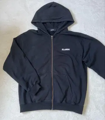 XLARGE 풀 집업 후드티 블랙 M