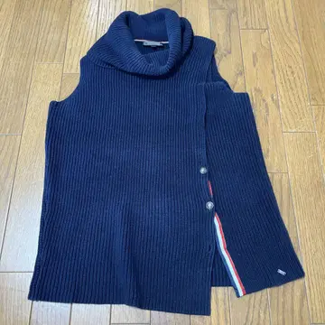 TOMMY 니트 베스트 터틀넥