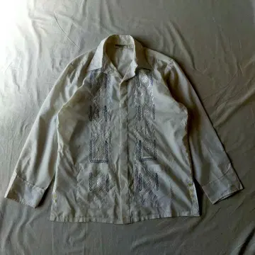 구제 의류 pilipino guayabera 긴팔 쿠바 셔츠 필리핀