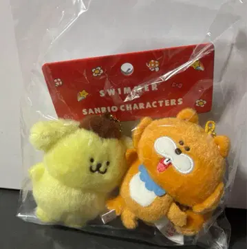새상품 산리오 x SWIMMER 마스코트 홀더 세트 폼폼푸딩