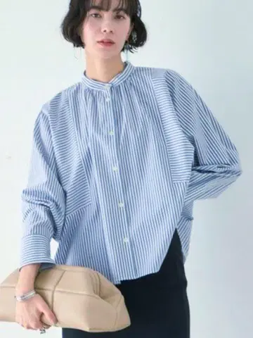 UNFILO 앙피로 개더 와이드 셔츠