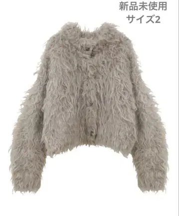 클라네 SHAGGY SHORT KNIT CARDIGAN